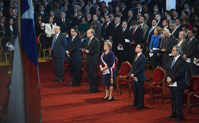 Presidenta Bachelet y diversas autoridades participaron en Te Deum Evangélico