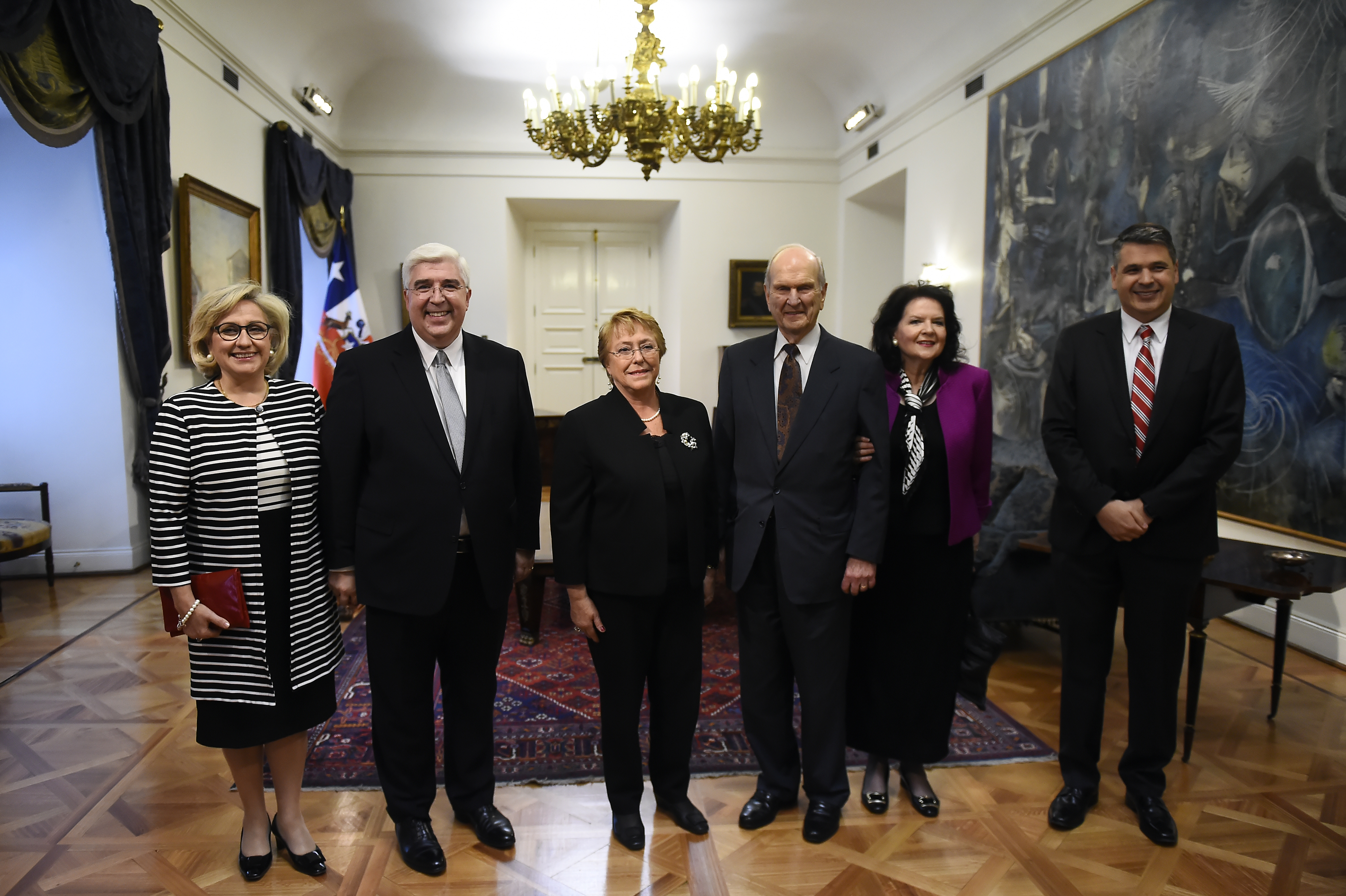 Presidenta Bachelet recibe en audiencia al presidente del Cuórum de los doce Apóstoles de la Iglesia de Jesucristo de los Santos de los Últimos Días