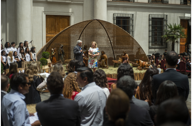 Presidente Sebastián Piñera celebró Navidad ecuménica en el Palacio de la Moneda