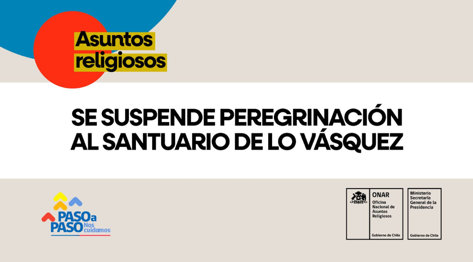 Gobierno anunció Plan con medidas para la suspensión de la peregrinación a Lo Vásquez