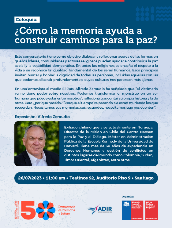 Coloquio: ¿Cómo la memoria ayuda a encontrar caminos para la paz?