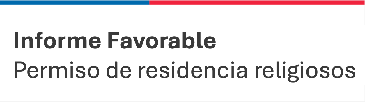 Informe Favorable Permiso residencia religiosos