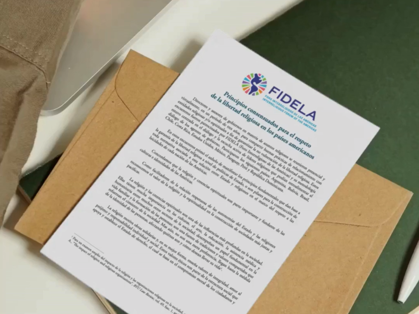 ONAR, junto con representantes de FIDELA, entrega en Washington documento sobre principios consensuados para el respeto de la libertad religiosa en las Américas